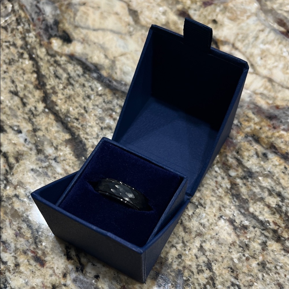 Sleek Black Men's Ring - Blue Nile size 12.5